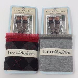 2 Pairs of Boot Toppers Ruffle Edge
